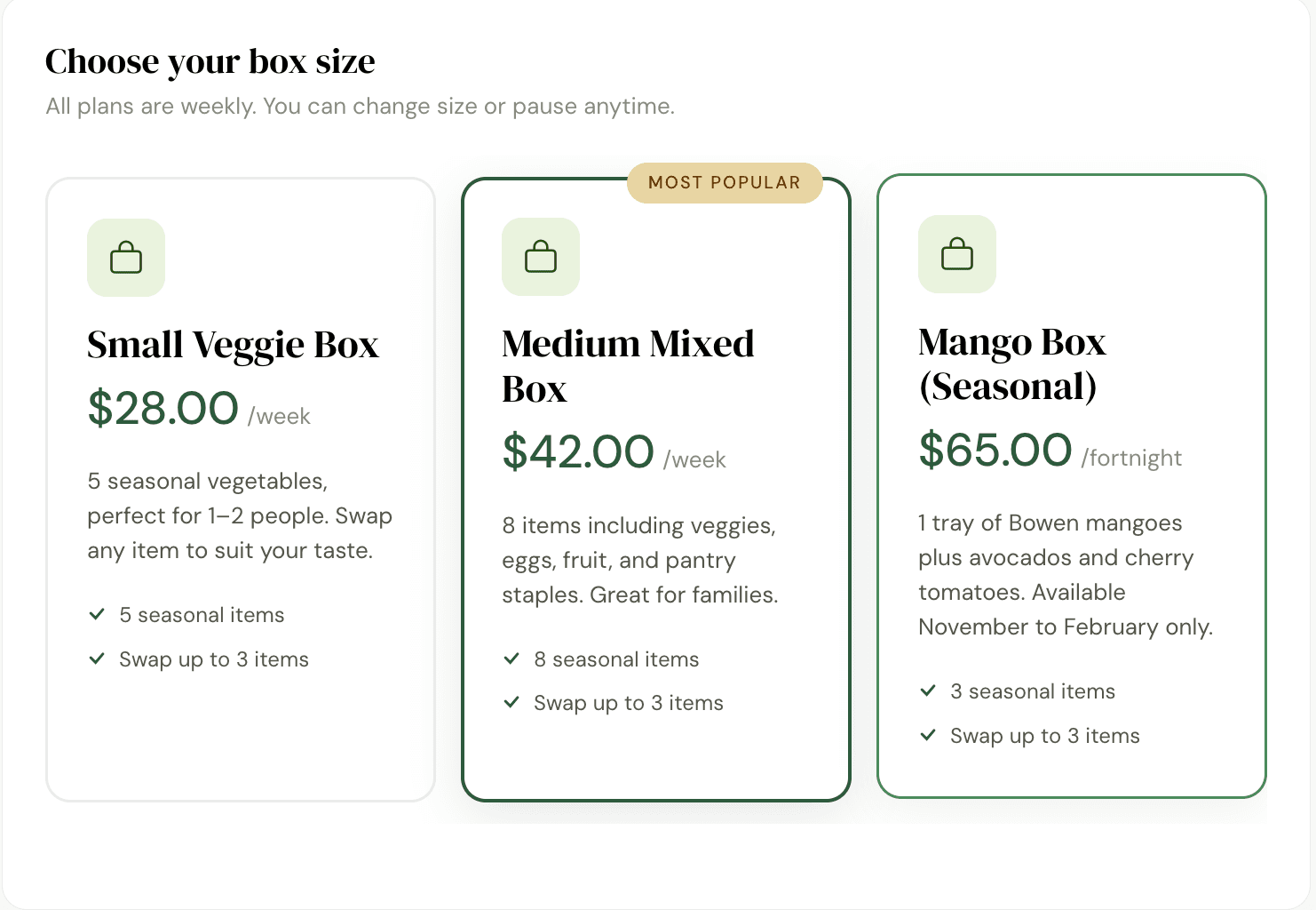 Subscription boxes